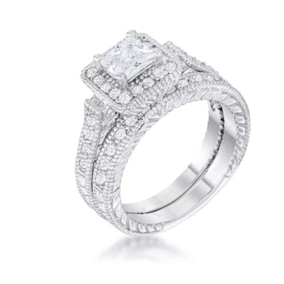 3.9 CT SOLITAIRE BRIDAL ENGAGEMENT RING 14KT WHITE - Picture 2 of 6